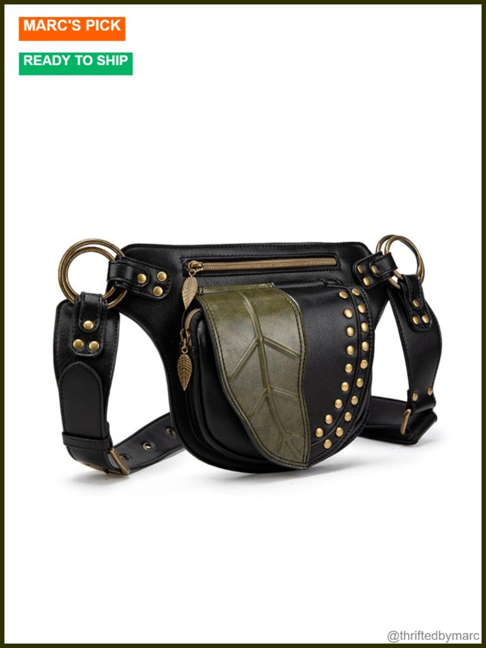 PU Leather Crossbody Waist Bag Slim Lightweight Belt Bag Adjustable Strap